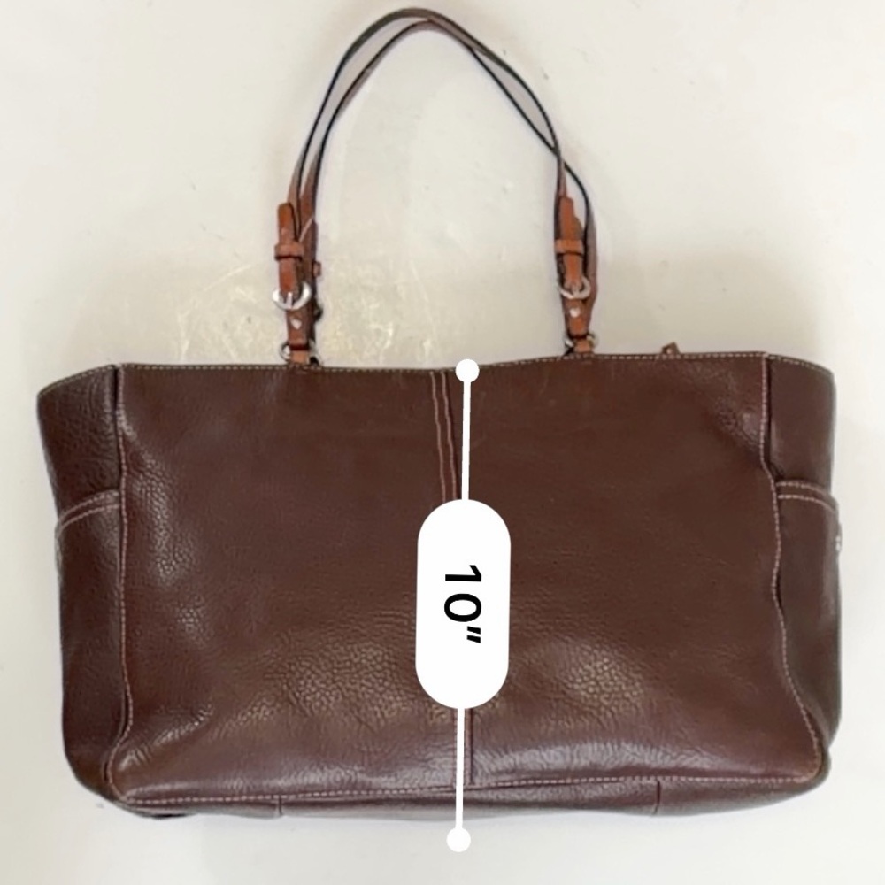 π Coach X-Large Chelsea Brown Pebbled Leather Tote - G063-F10026 - Picture 12 of 16